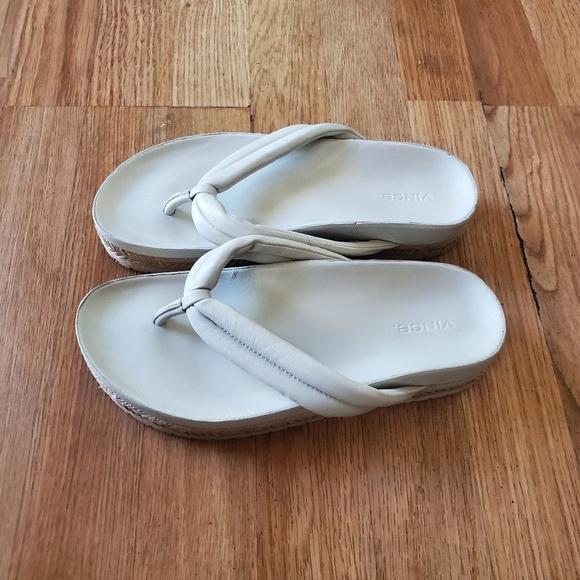 Vince Faux Leather Espadrille Platform Womans Sandals, Size 7.5 - Picture 3 of 7